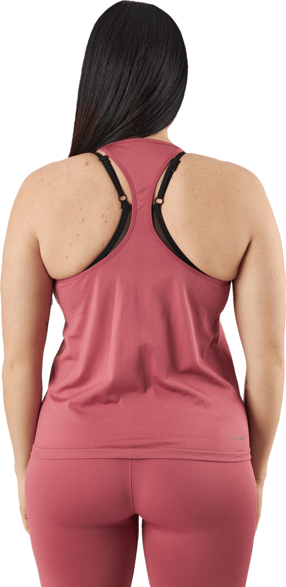 adidas AEROKNIT Seamless Loose Tank Top Pnkstr/White - Bild 3