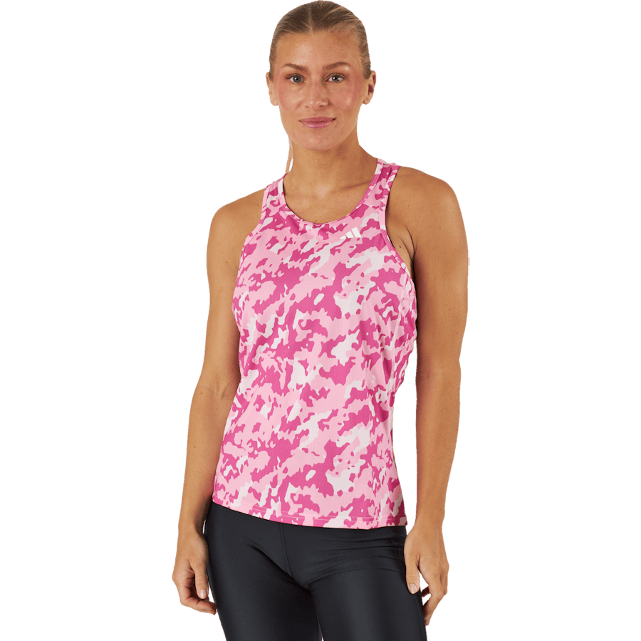 Own the Run Camo Running Tank Top Clear Pink