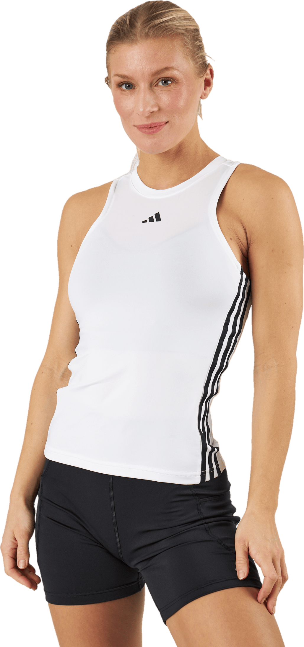 AEROREADY Train Essentials Regular 3-Stripes Tank Top White, Female, Apparels, Tops, Workout, White, S