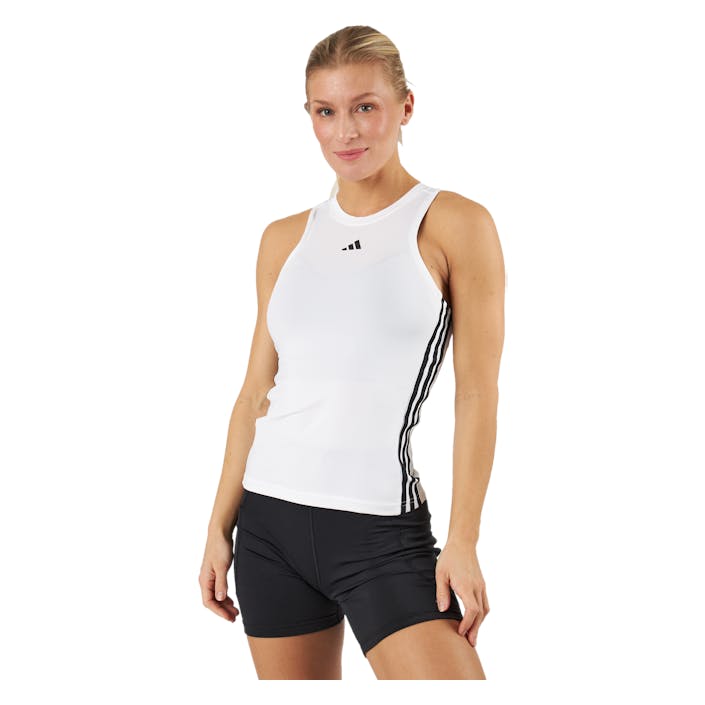 AEROREADY Train Essentials Regular 3-Stripes Tank Top White, Female, Apparels, Tops, Workout, White, S