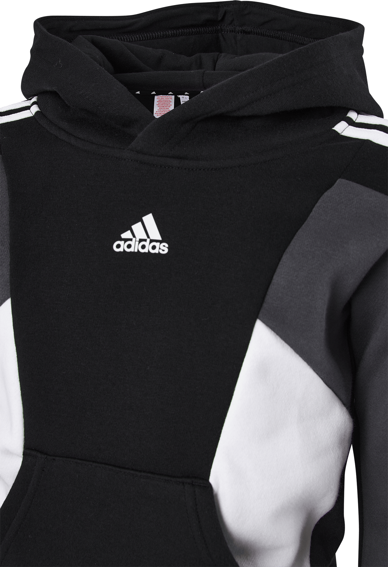Colorblock 3-Stripes Hoodie Black - Bild 4