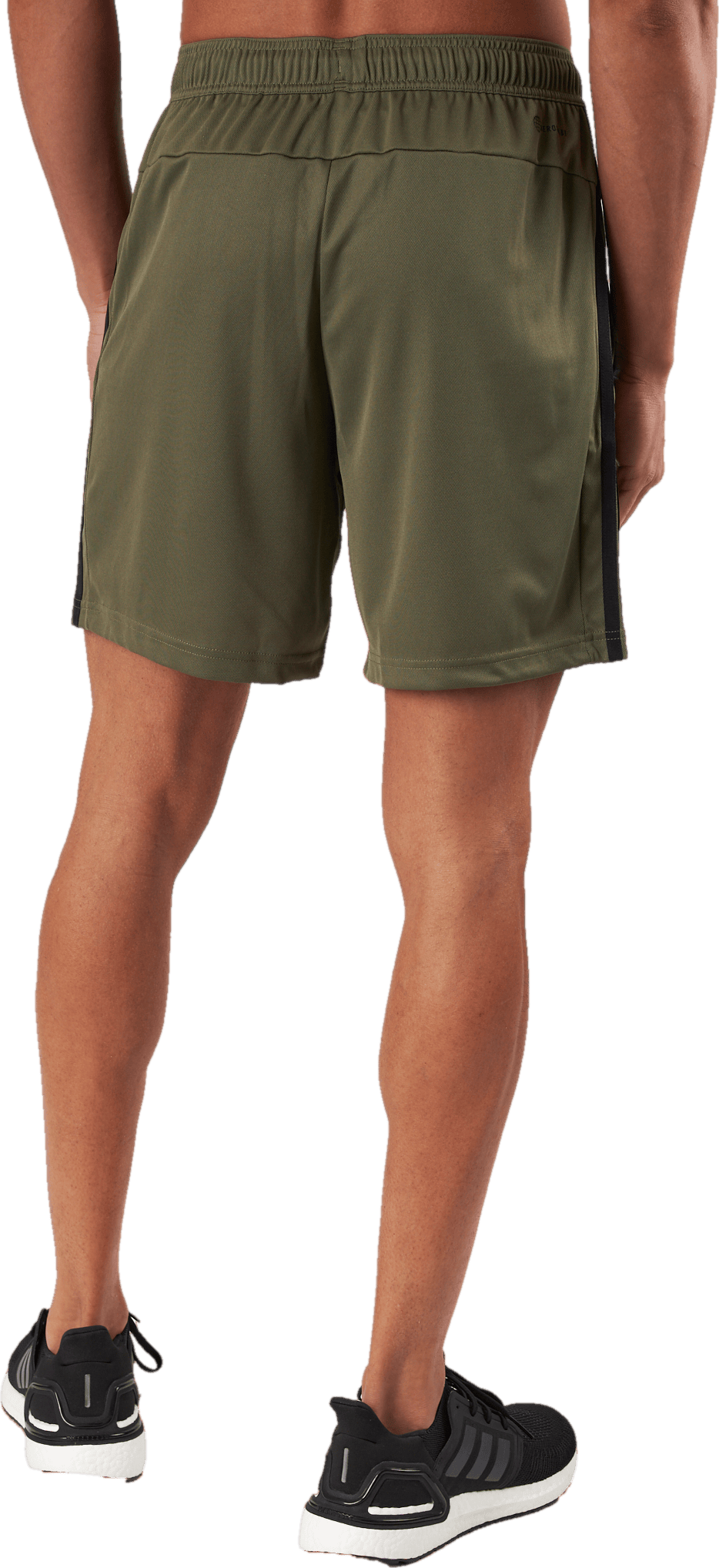 Train Essentials Piqué 3-Stripes Training Shorts Olistr/Black - Bild 3