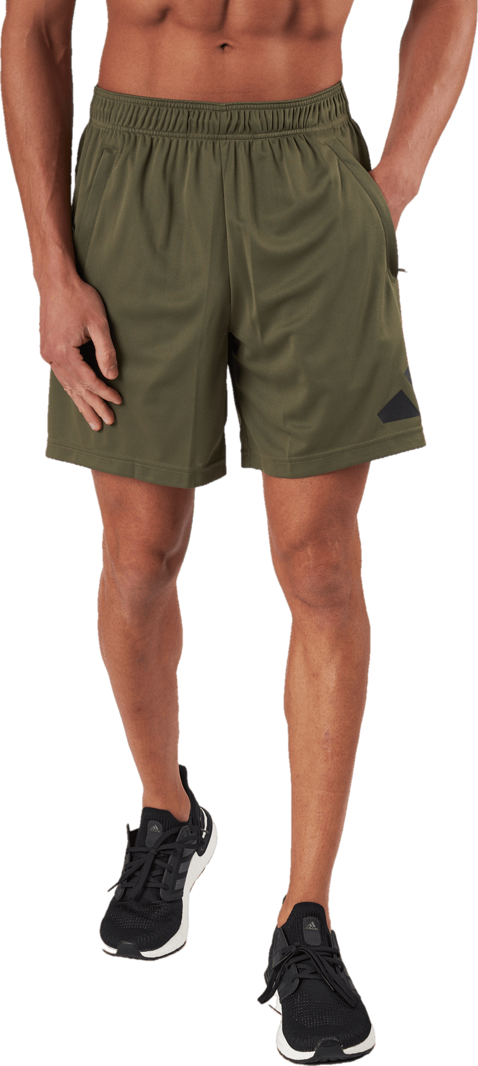 Train Essentials Logo Training Shorts Olistr/Black