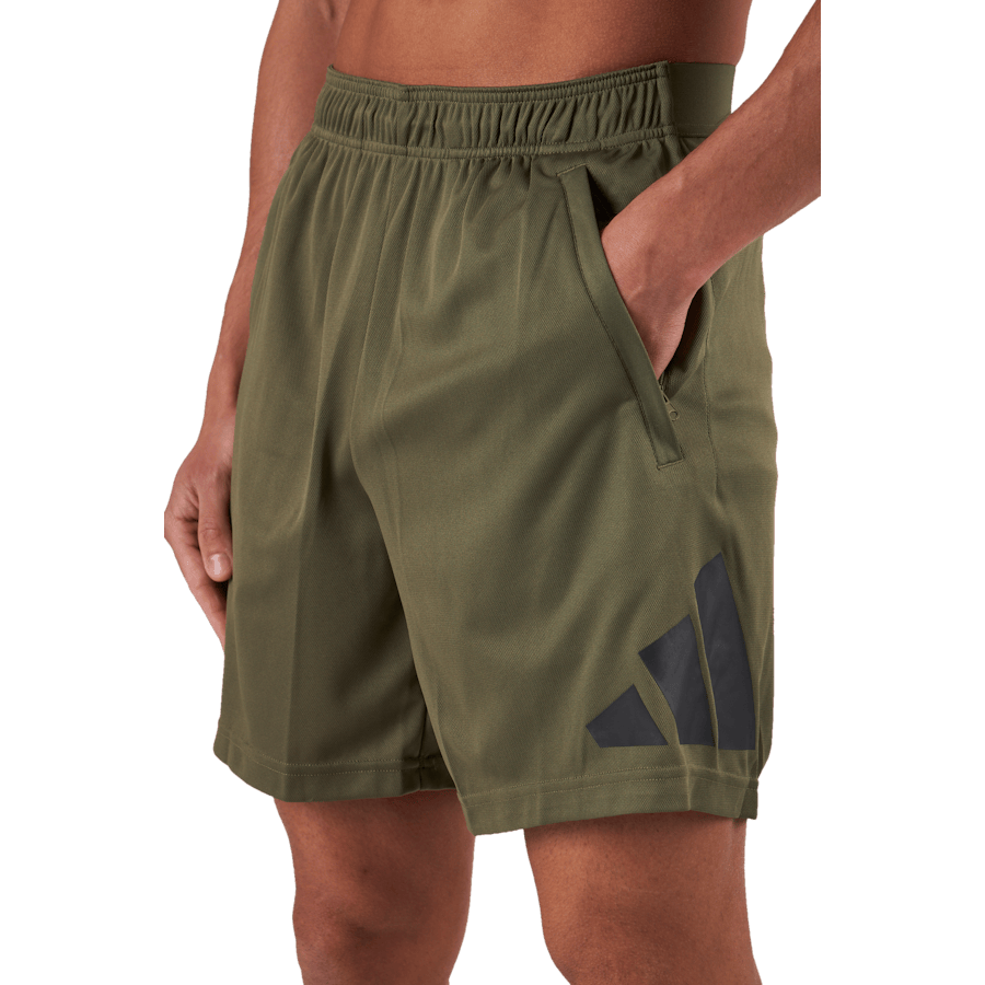 Train Essentials Logo Training Shorts Olistr/Black - Bild 4