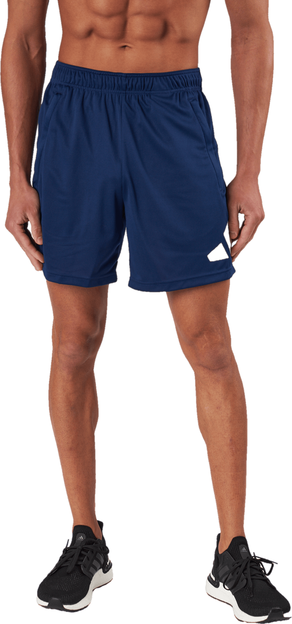 Train Essentials Logo Training Shorts Dark Blue