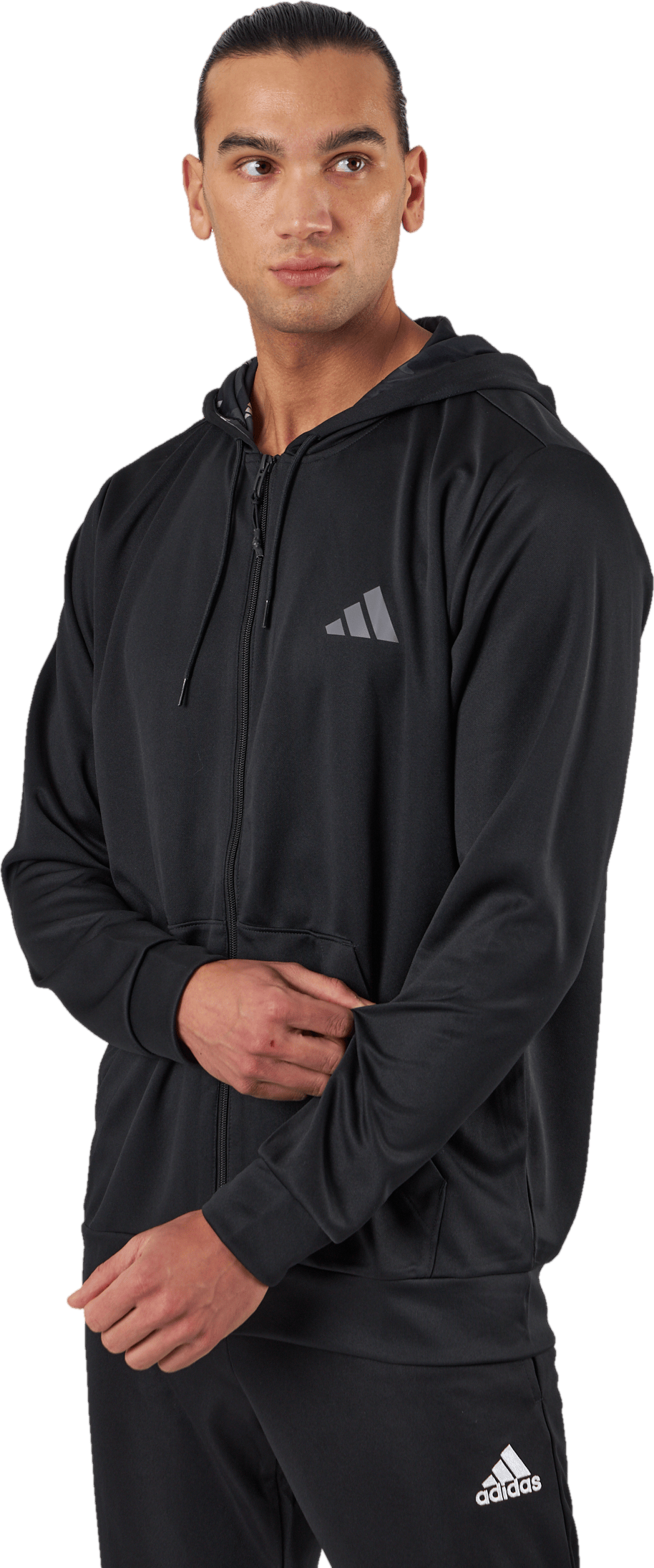 Train Essentials Seasonal Training Full-Zip Jacket Black, Male, Apparels, Shirts, Workout, Black, L