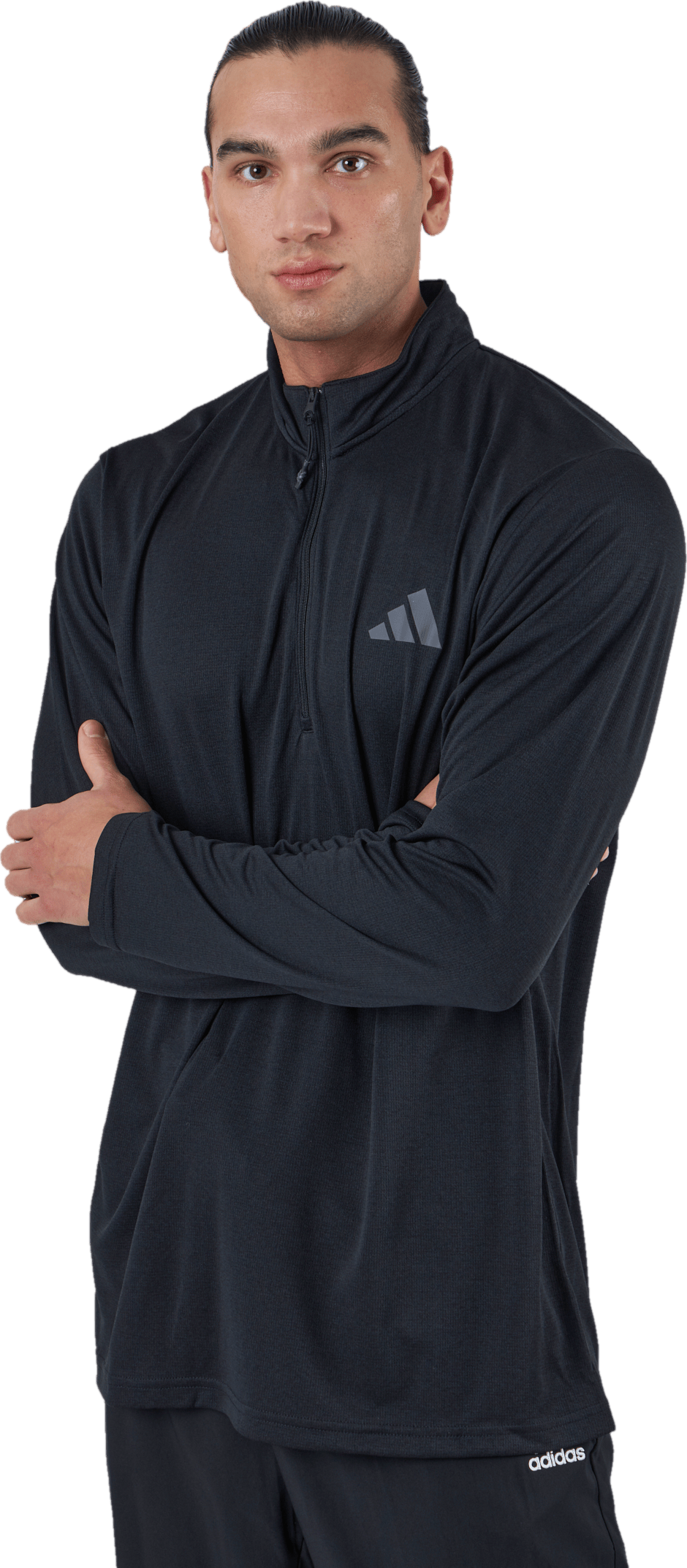 Train Essentials Seasonal Training 1/4-Zip Long Sleeve Sweatshirt Black - Bild 2