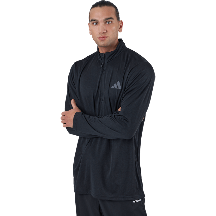 Train Essentials Seasonal Training 1/4-Zip Long Sleeve Sweatshirt Black - Bild 2