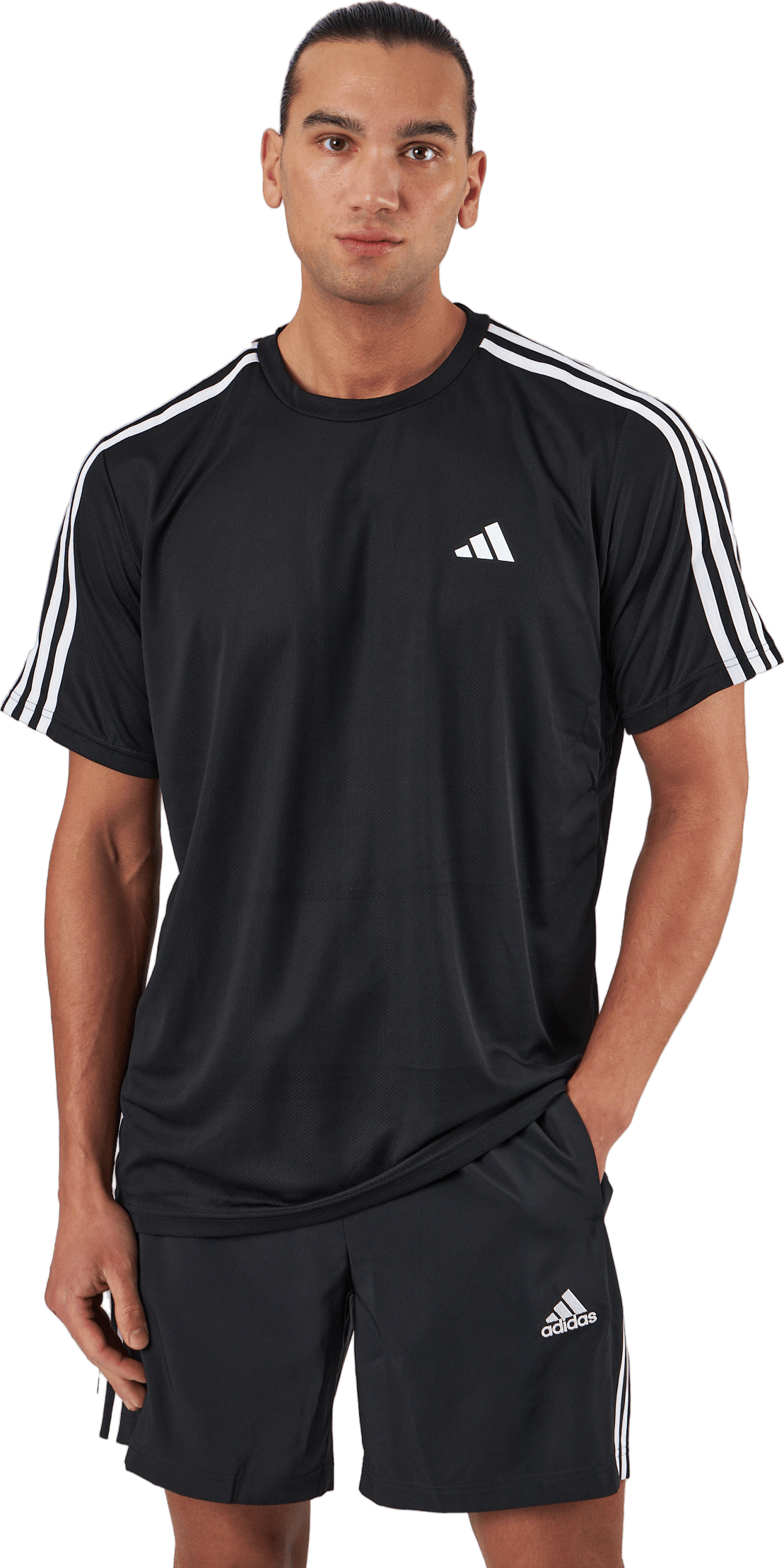 Train Essentials 3-Stripes Training T-Shirt Black