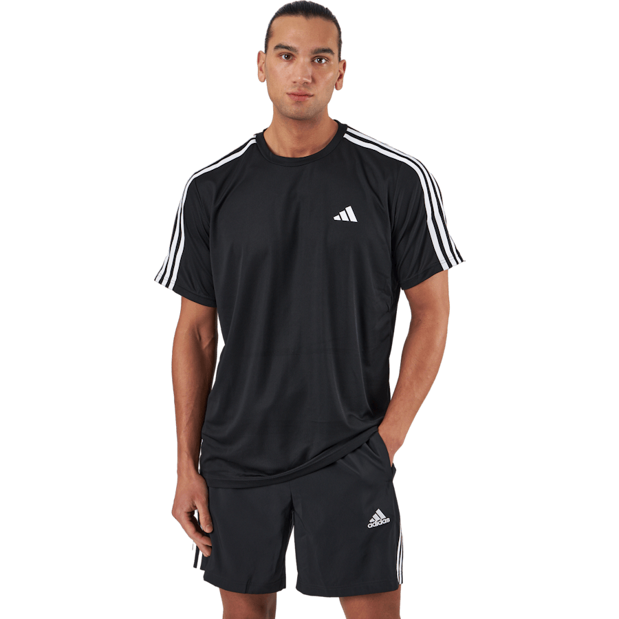 Train Essentials 3-Stripes Training T-Shirt Black
