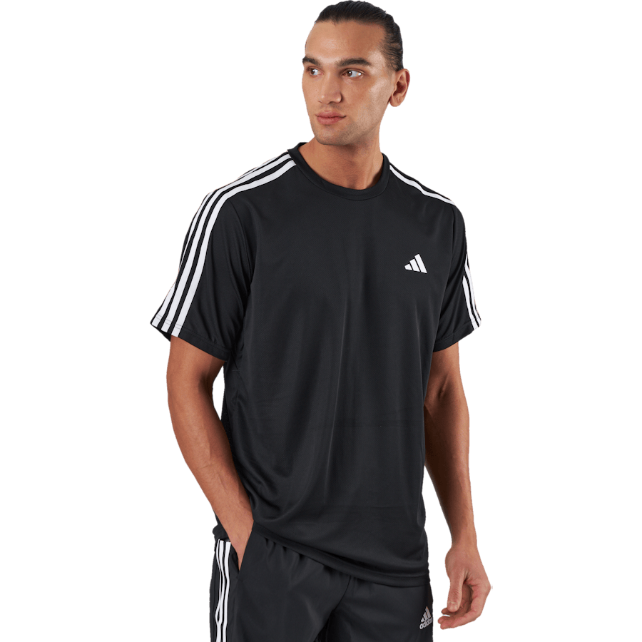 Train Essentials 3-Stripes Training T-Shirt Black - Bild 2