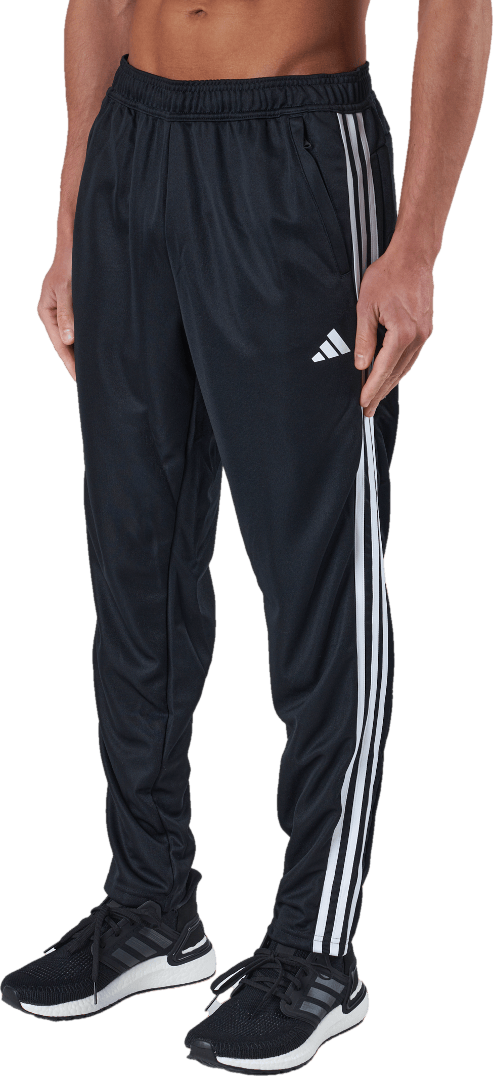 Train Essentials 3-Stripes Training Joggers Black / White