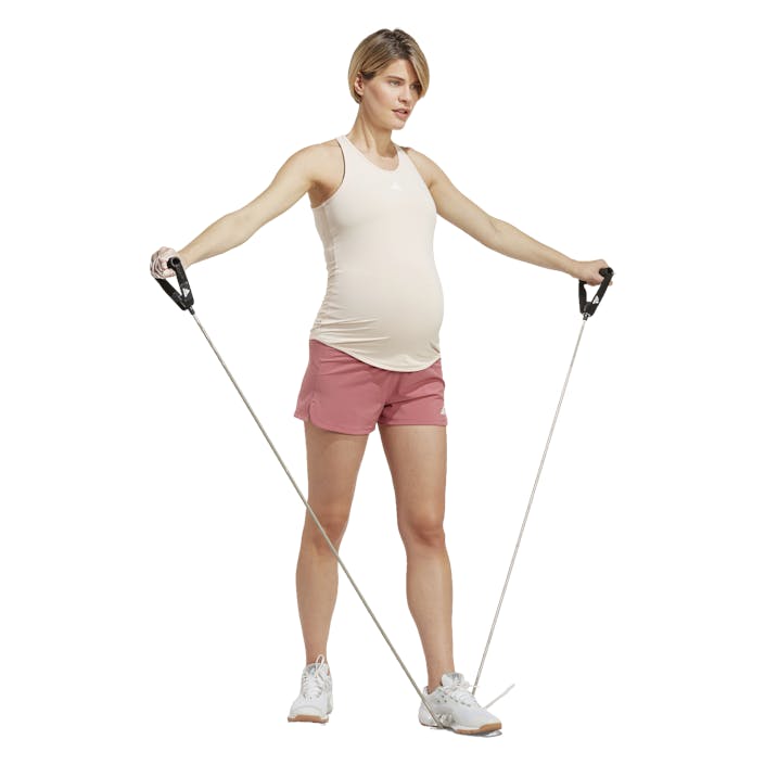 AEROREADY Train Essentials Slim-Fit Tank Top (Maternity) Wonqua/White, Female, Apparels, maternity, Workout, White, S