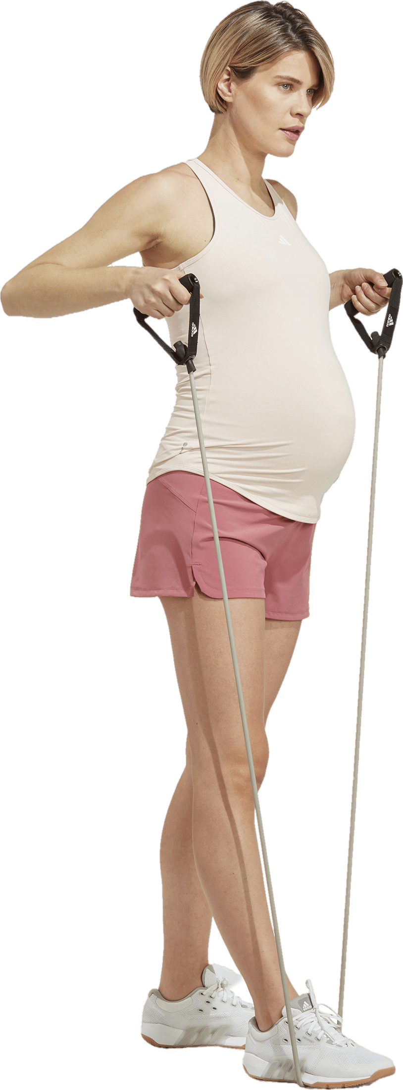 Pacer AEROREADY Train Essentials Woven Shorts (Maternity) Pnkstr/White, Female, Kläder, moderskap, Träning, Rosa, XL