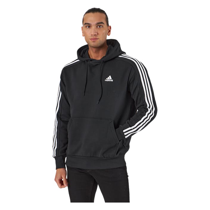 Essentials French Terry 3-Stripes Hoodie Black, Male, Kläder, Skjortor, Svart, M