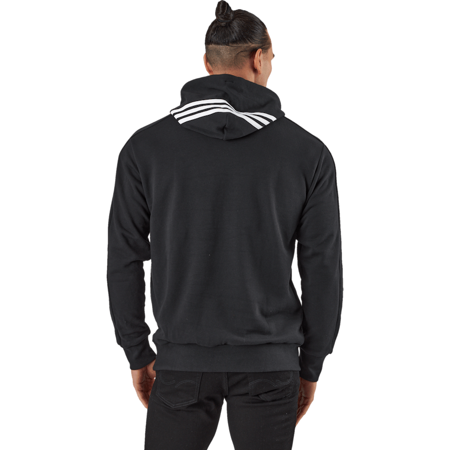 Essentials French Terry 3-Stripes Hoodie Black - Bild 3