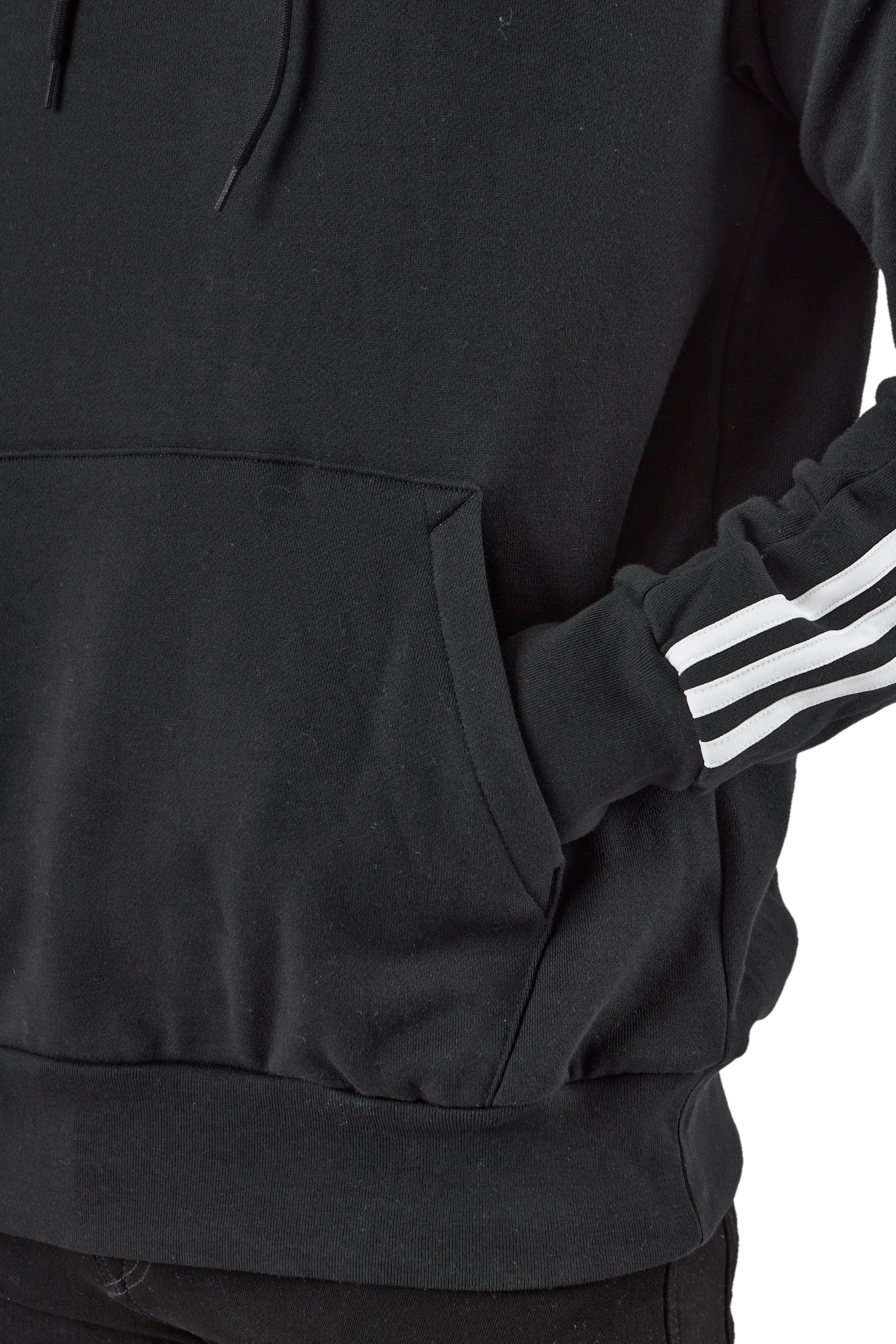 Essentials French Terry 3-Stripes Hoodie Black - Bild 5