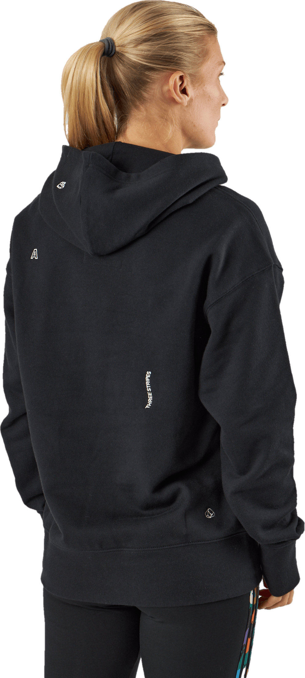 Relaxed Hoodie with Healing Crystals-Inspired Graphics Black - Bild 3