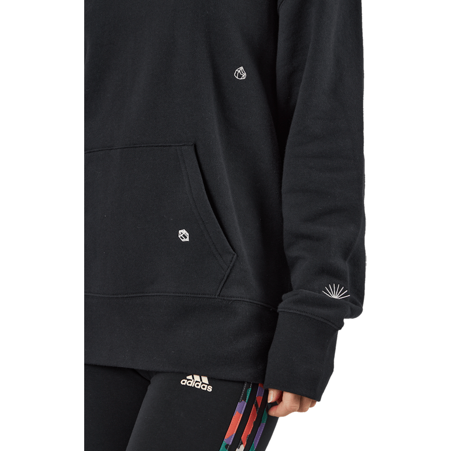 Relaxed Hoodie with Healing Crystals-Inspired Graphics Black - Bild 5
