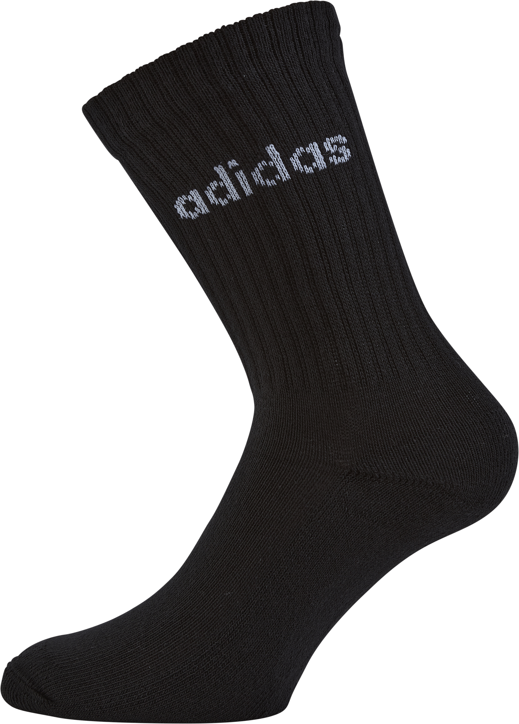 Linear Crew Cushioned Socks 3 Pairs Black / White, Unisex, Odevy, Ponožky, Čierna, 37-39