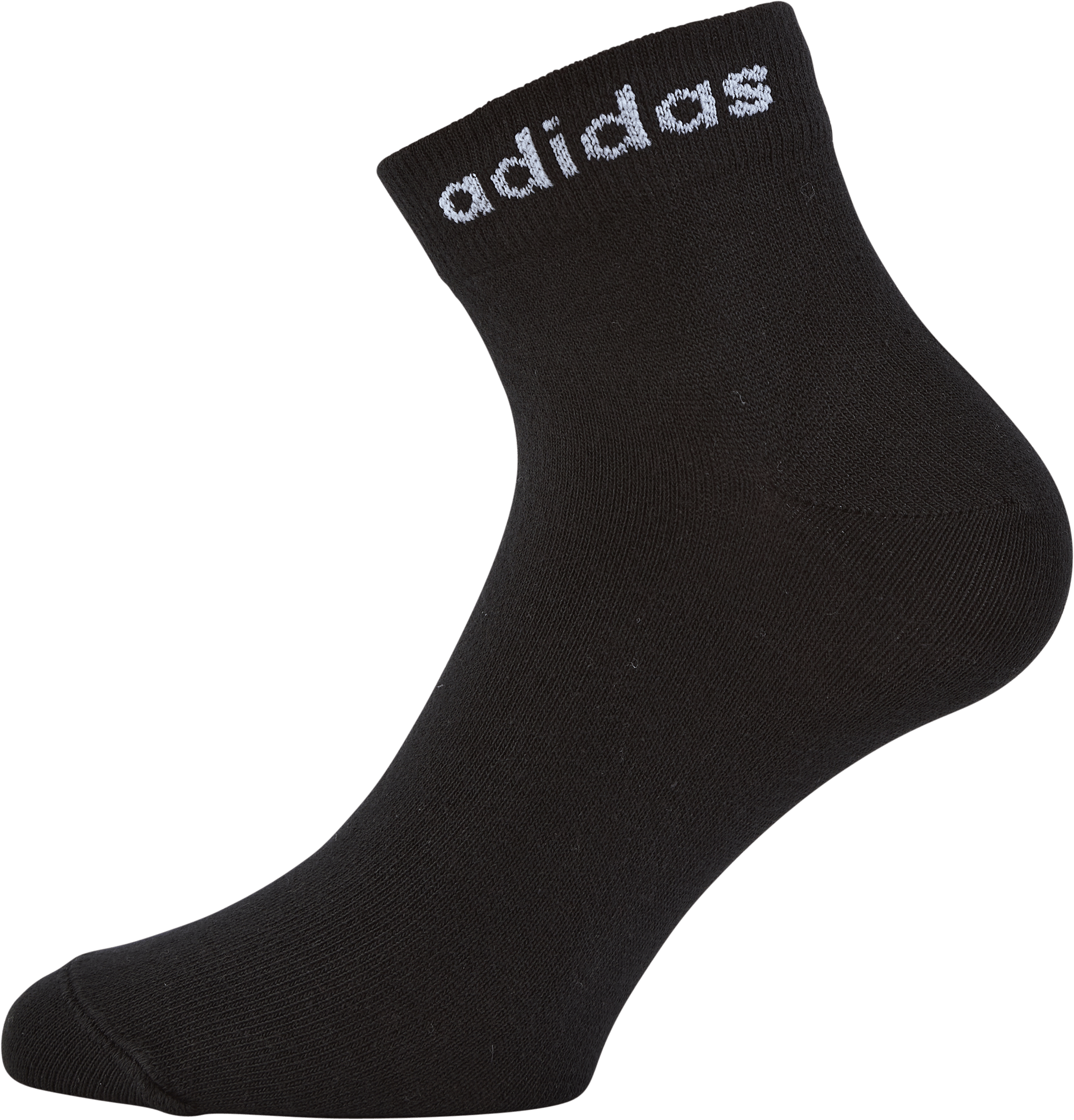 Think Linear Ankle Socks 3 Pairs Black / White, Unisex, Odevy, Ponožky, Čierna, 43-45