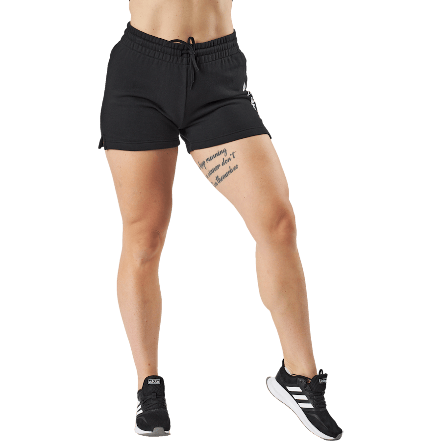 Essentials Linear French Terry Shorts Black / White - Bild 2