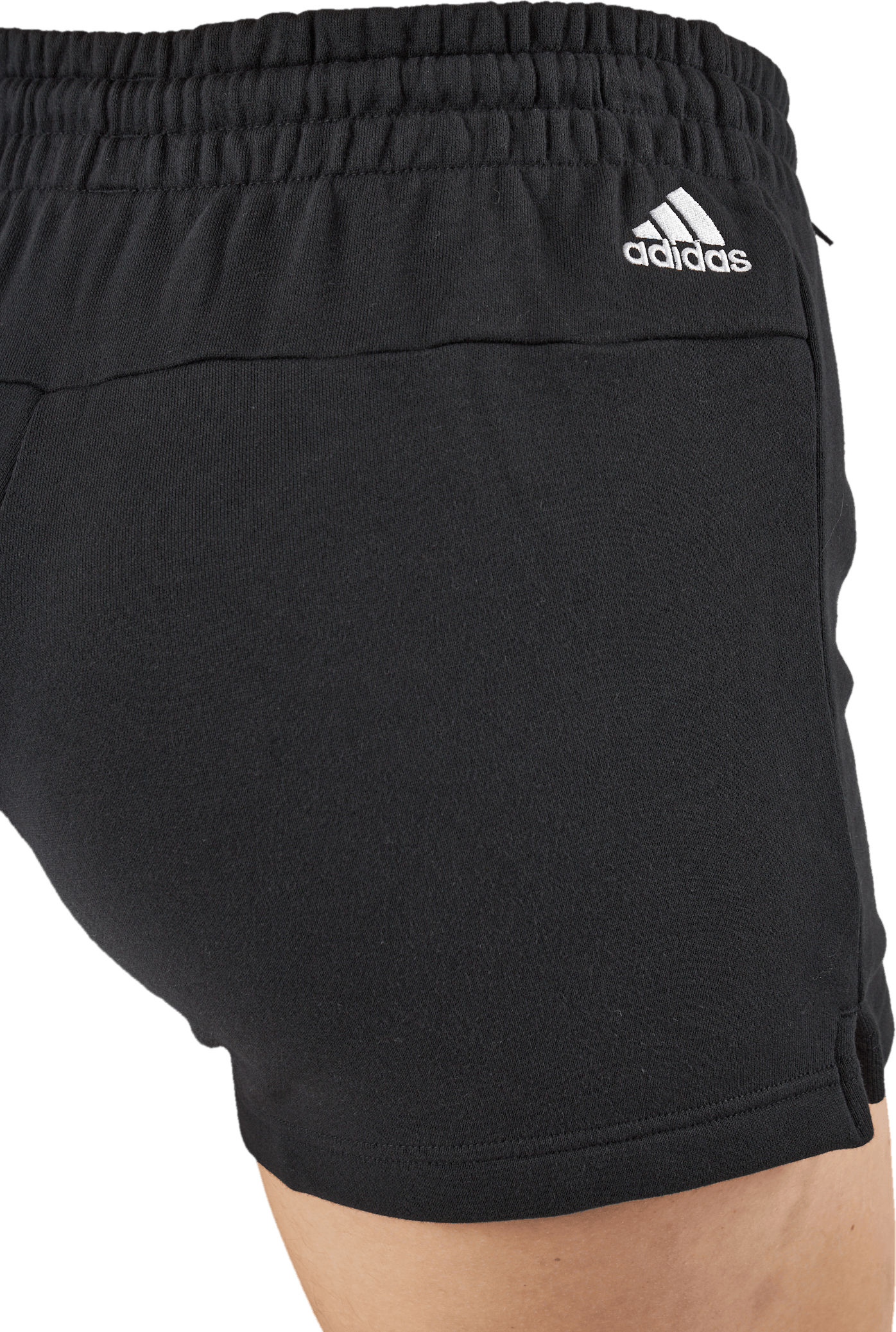 Essentials Linear French Terry Shorts Black / White - Bild 5