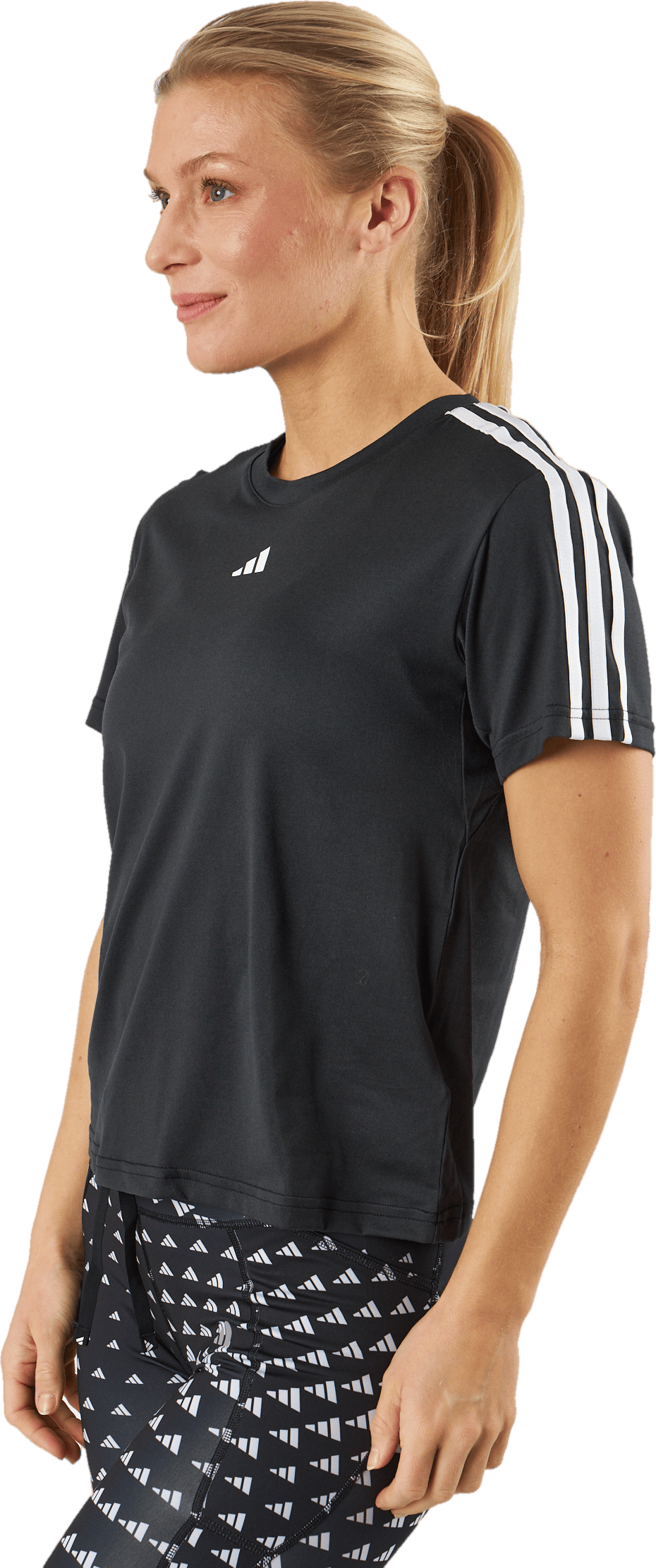 AEROREADY Train Essentials 3-Stripes T-Shirt Black - Bild 2