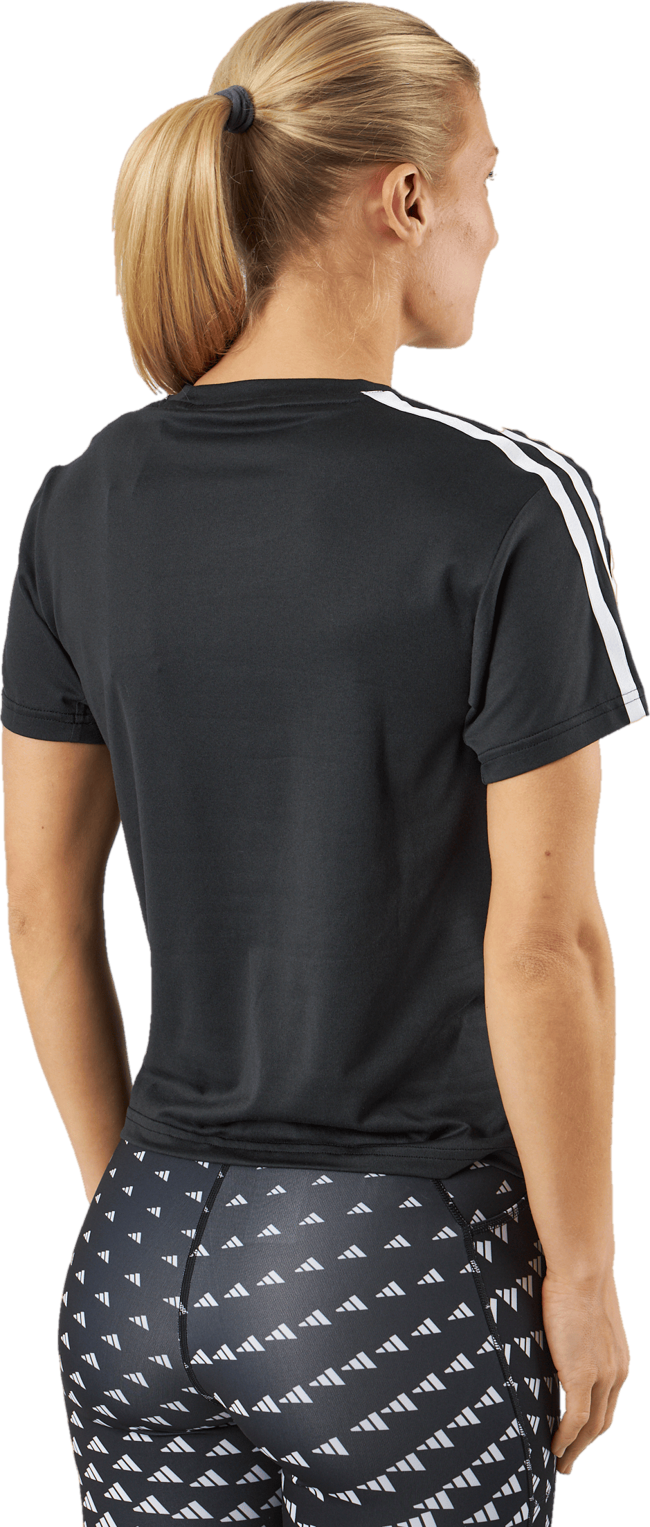 AEROREADY Train Essentials 3-Stripes T-Shirt Black - Bild 3