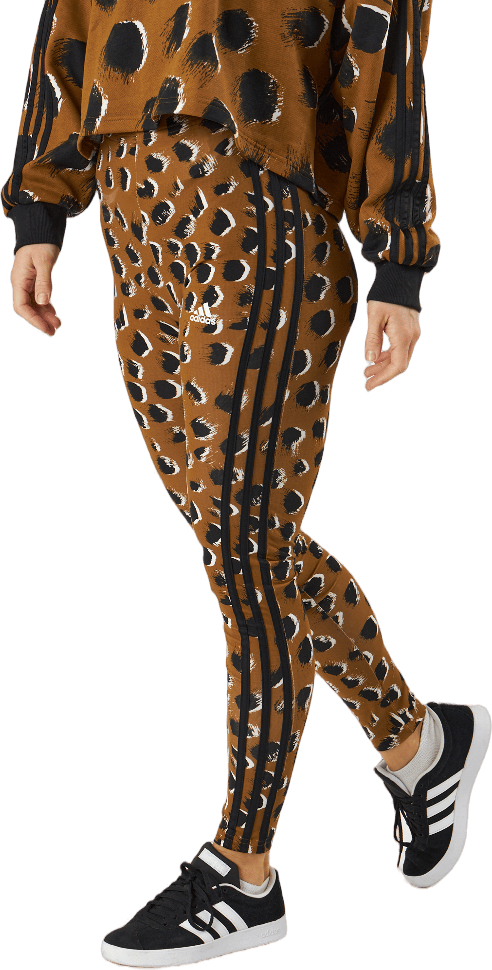 Essentials 3-Stripes Animal Print Leggings Brostr/Multco/Black - Bild 2