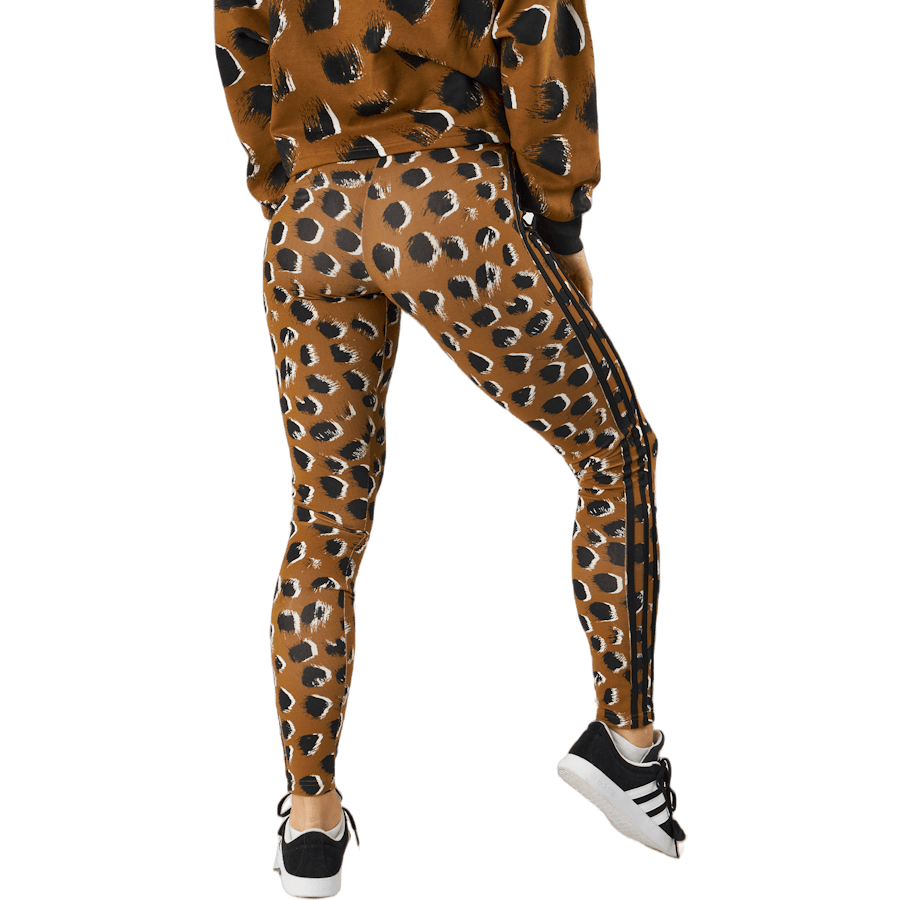 Essentials 3-Stripes Animal Print Leggings Brostr/Multco/Black - Bild 3