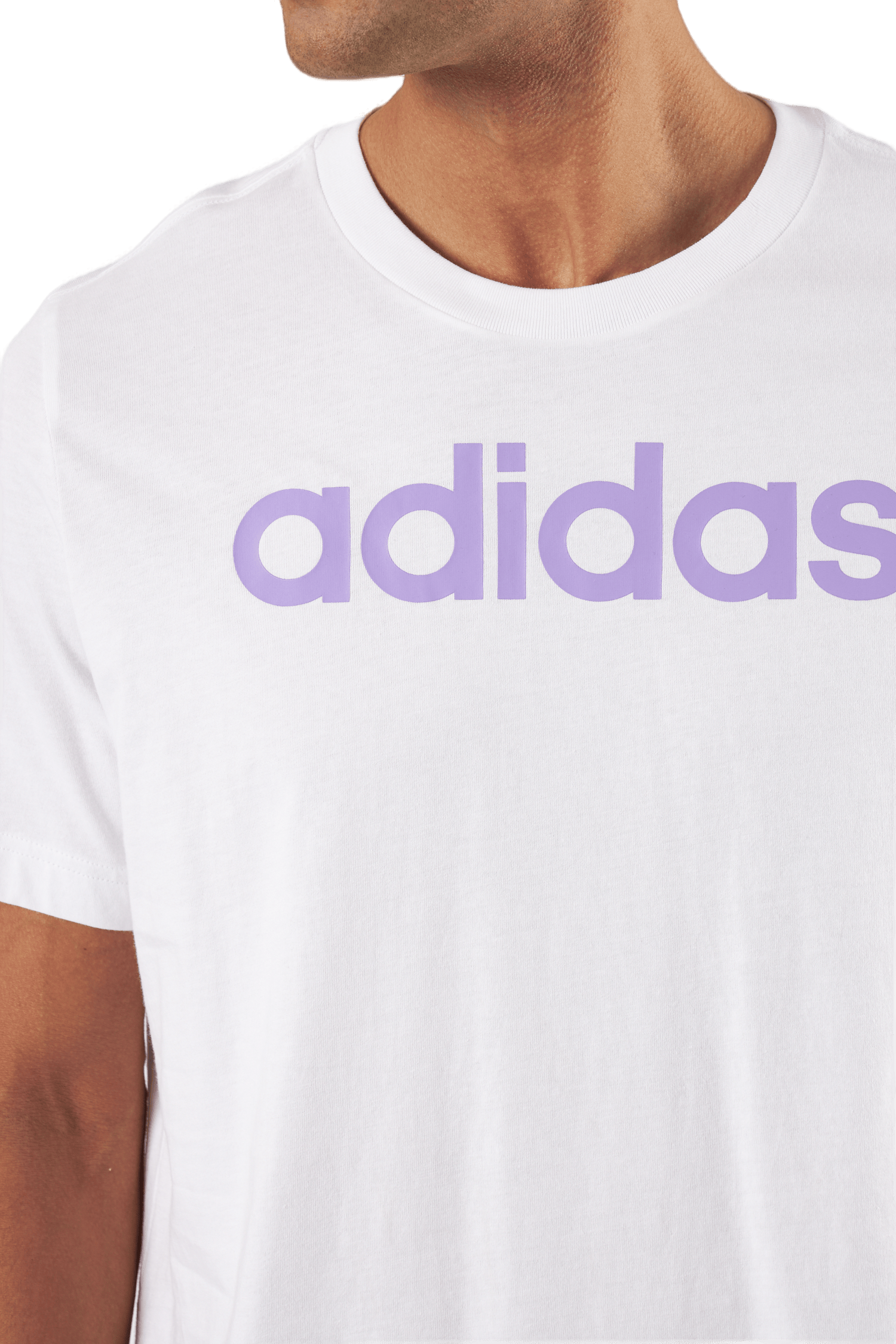 Essentials Single Jersey Linear Embroidered Logo T-Shirt White - Bild 3