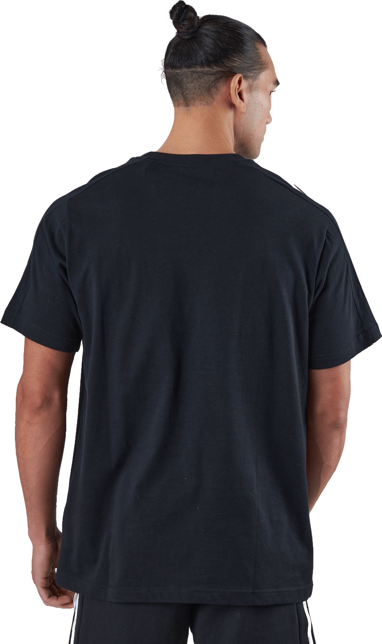 Essentials Single Jersey 3-Stripes T-Shirt Black - Bild 3