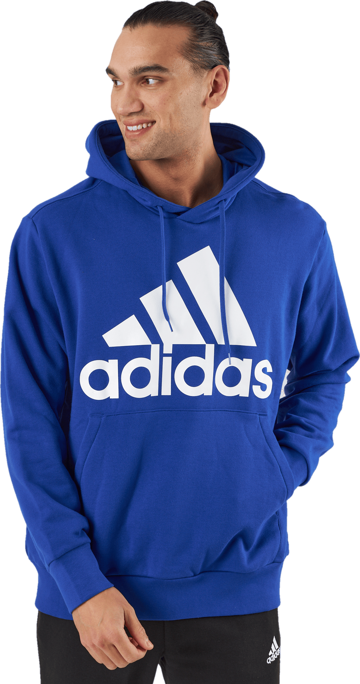 Essentials French Terry Big Logo Hoodie Selubl, Male, Apparels, Shirts, Blue, M