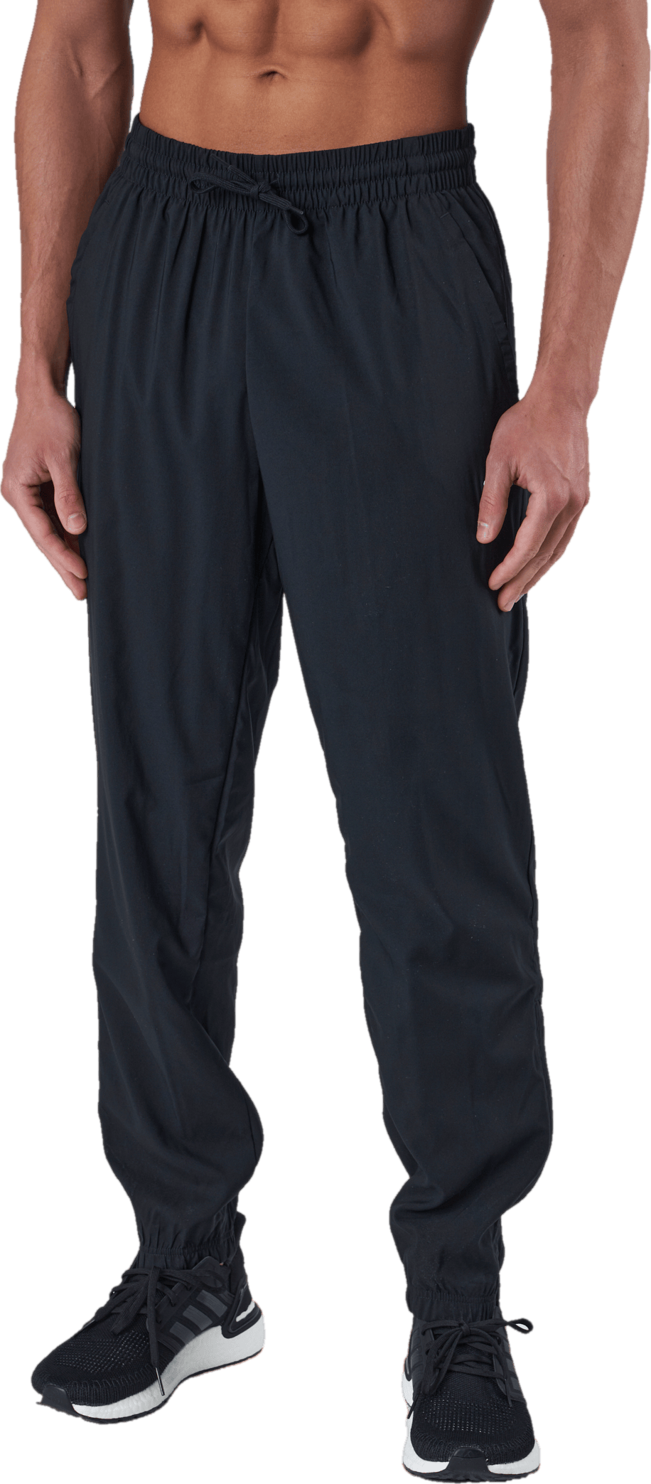 AEROREADY Essentials Stanford Elastic Cuff Small Logo Joggers Black