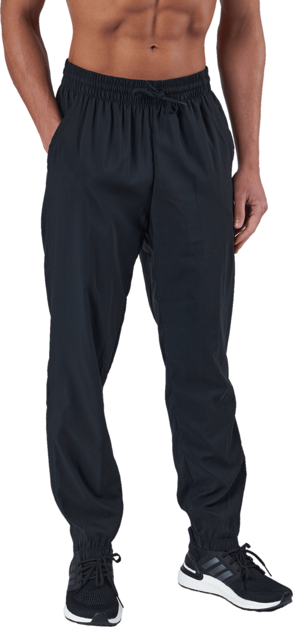 AEROREADY Essentials Stanford Elastic Cuff Small Logo Joggers Black - Bild 2