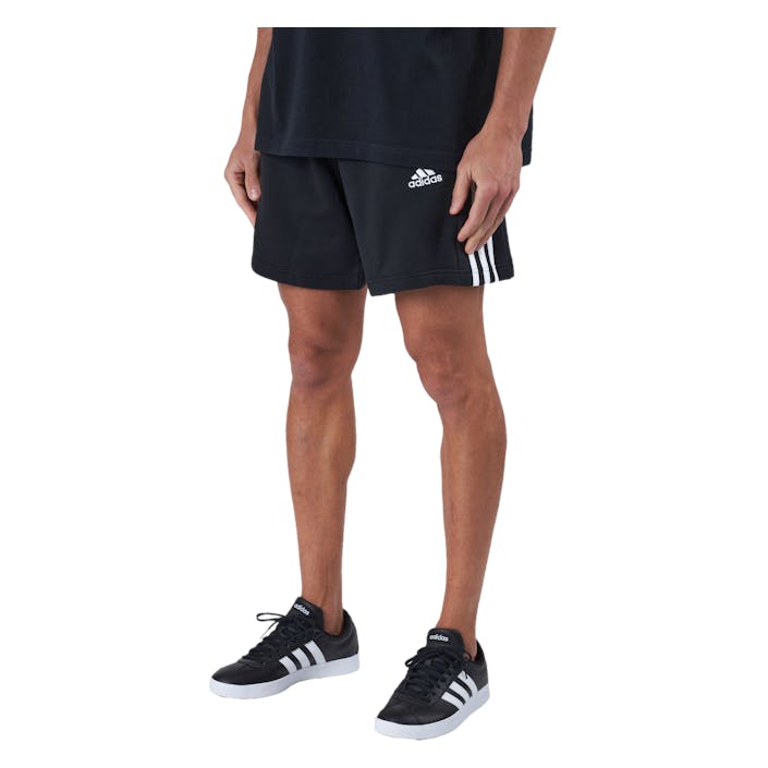 Essentials French Terry 3-Stripes Shorts Black, Male, Apparels, Shorts, Black, S