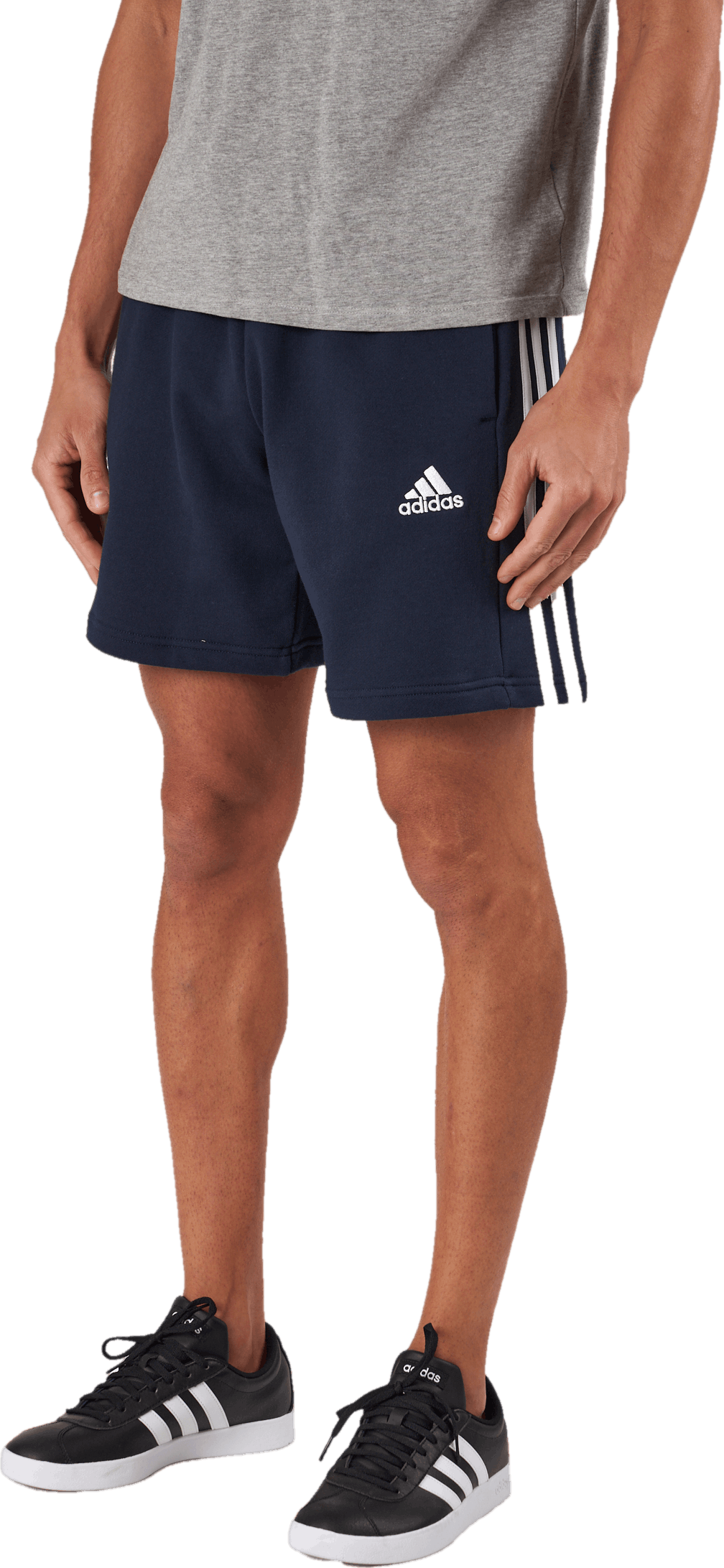 Essentials French Terry 3-Stripes Shorts Legend Ink, Male, Apparels, Shorts, M