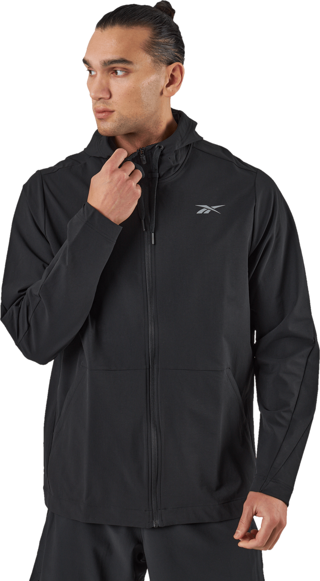 Performance Woven Zip-Up Jacket Black, Male, Apparels, jackets, Workout, Black, S