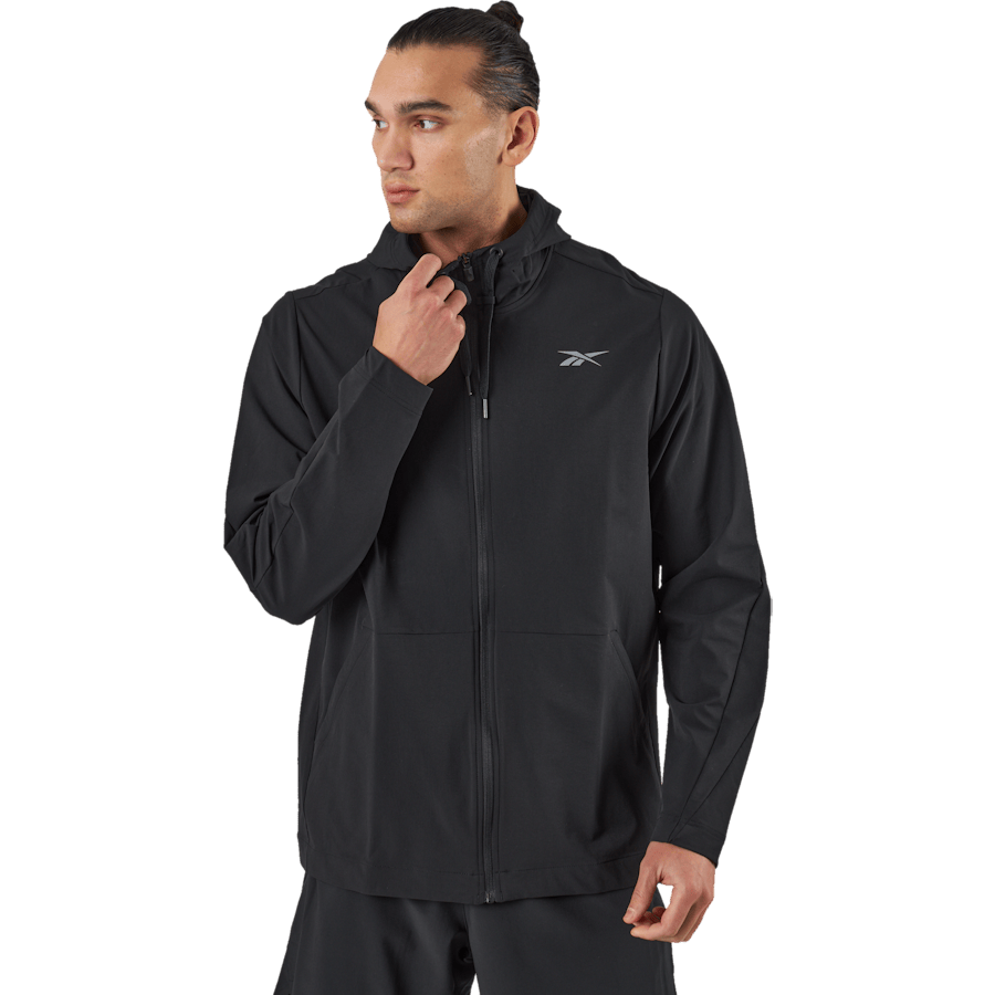 Performance Woven Zip-Up Jacket Black