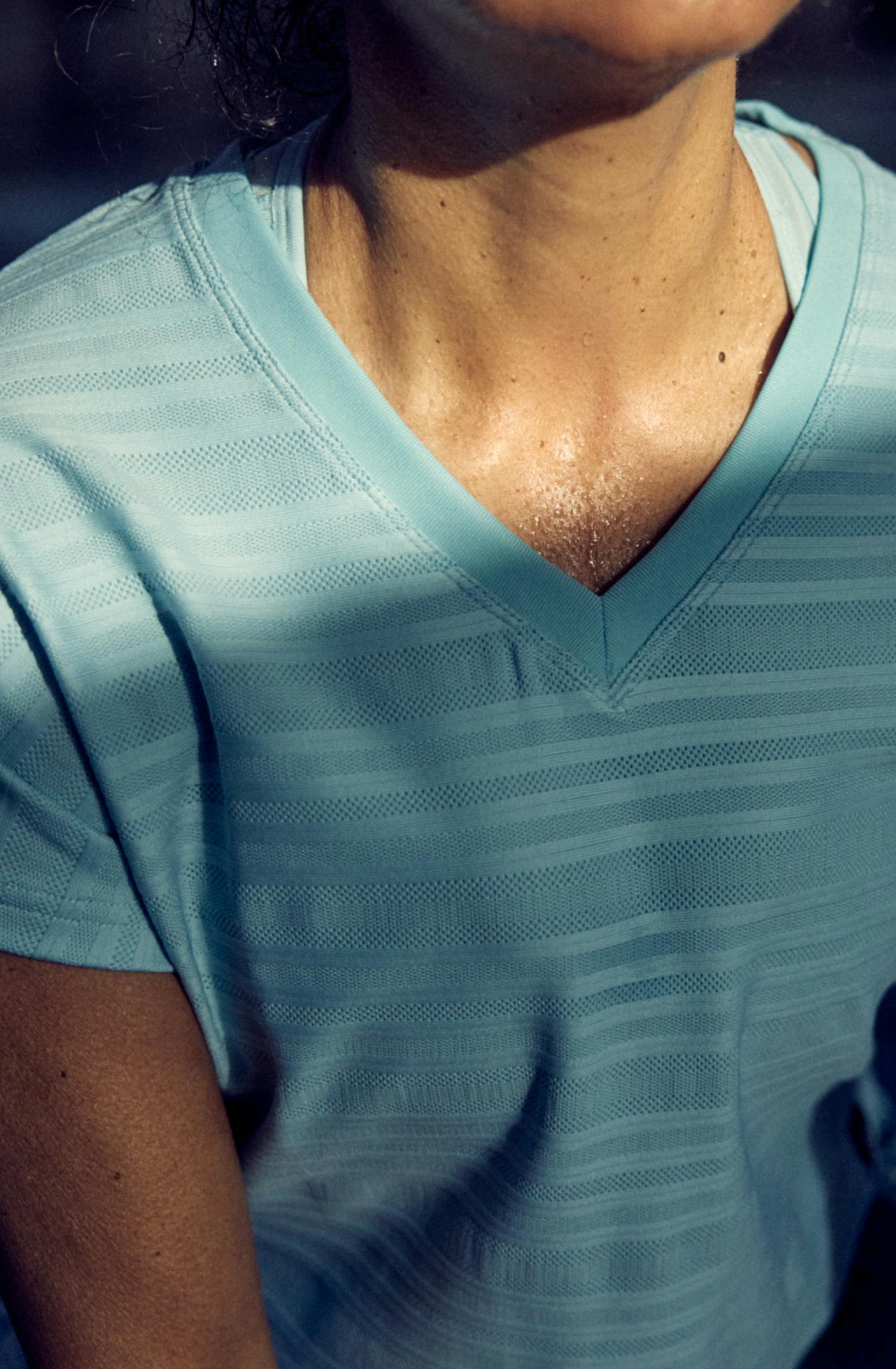 Perforated T-Shirt Blue Pearl