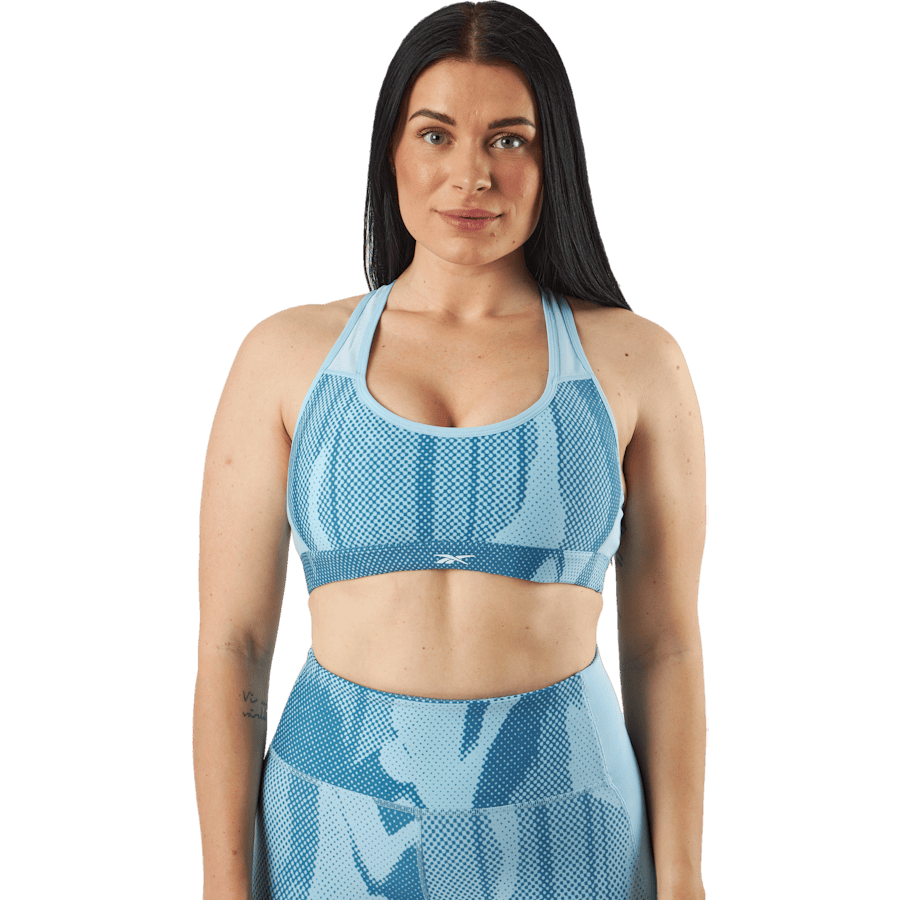 Lux Perform Allover Print Racer Bra Steblu