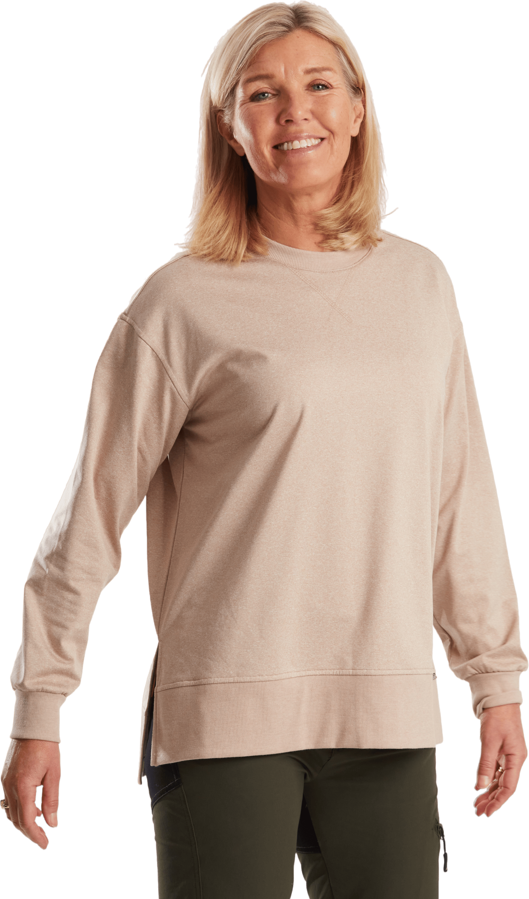 Rose Reco Sweatshirt Cream Beige