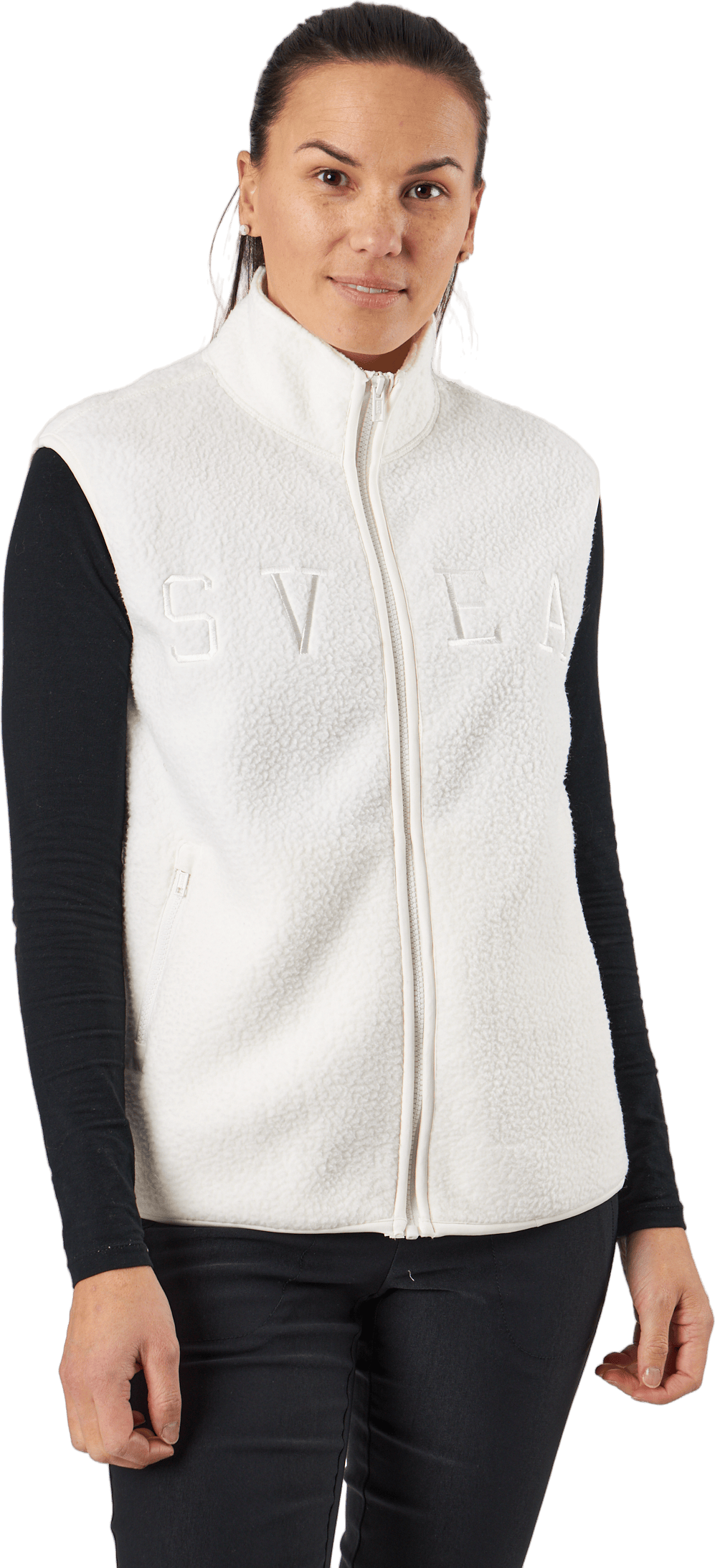 Teddy Pile Vest Off White