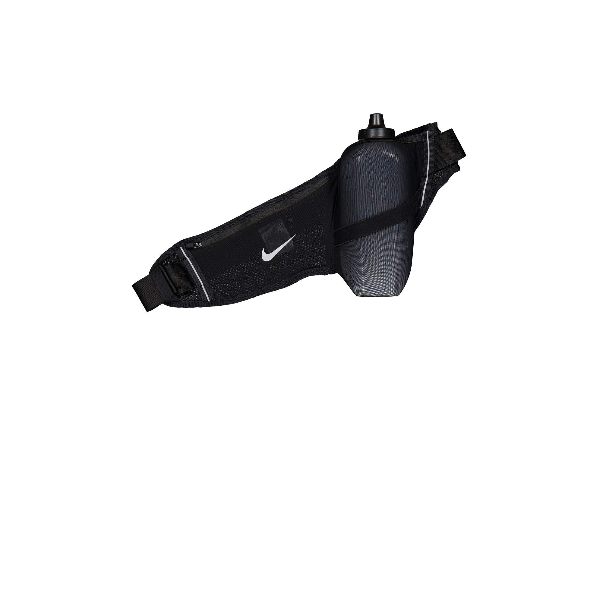 Nike Flex Stride Bottle Belt 2 Black/black/silver, Unisex, Utrustning, flaskor och flaskor, Löpning, Svart, ONESIZE