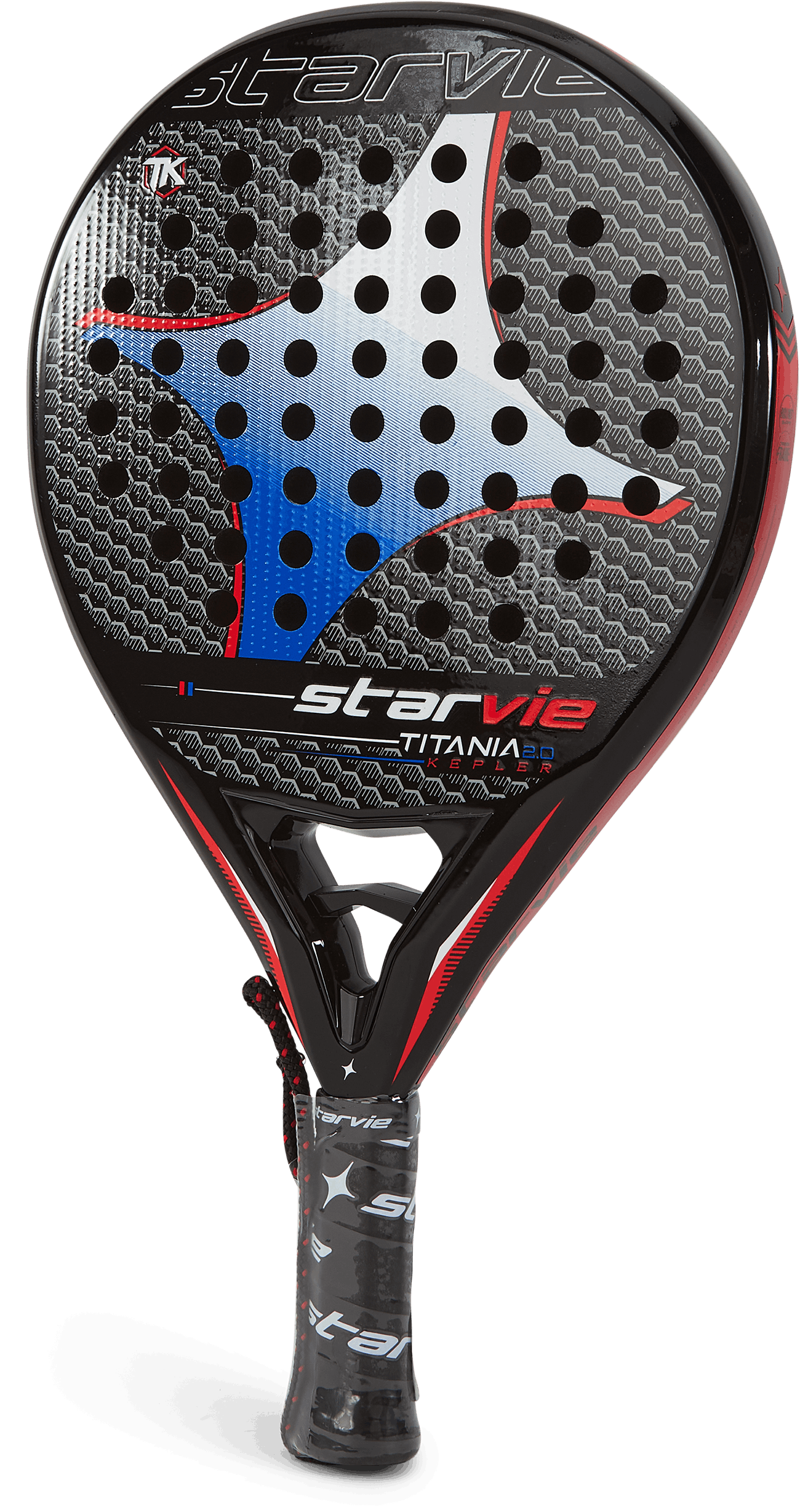 Titania Kepler Pro 2.0, Unisex, Utrustning, racketar, Padel, Svart, ONESIZE
