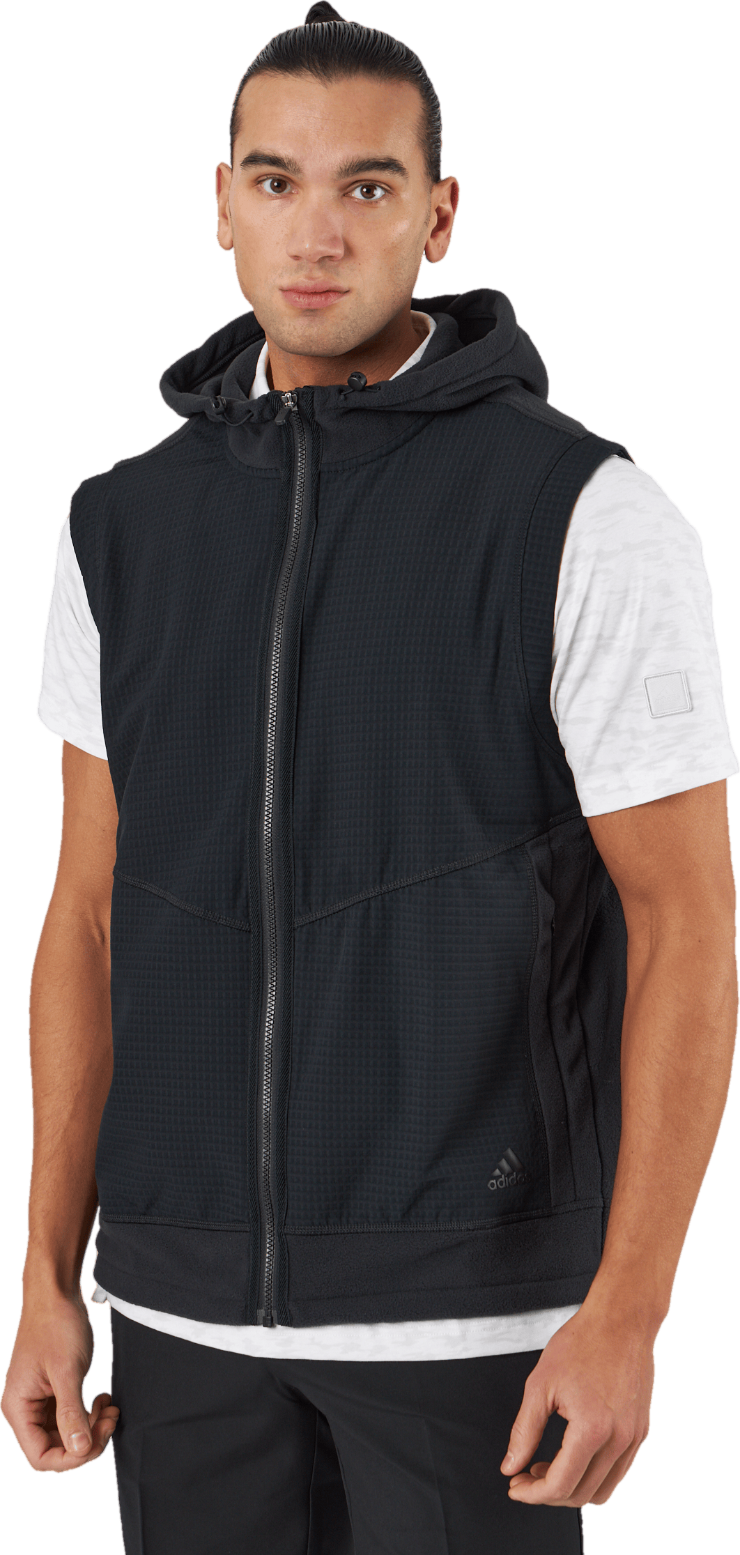Statement Full-Zip Hooded Vest Black