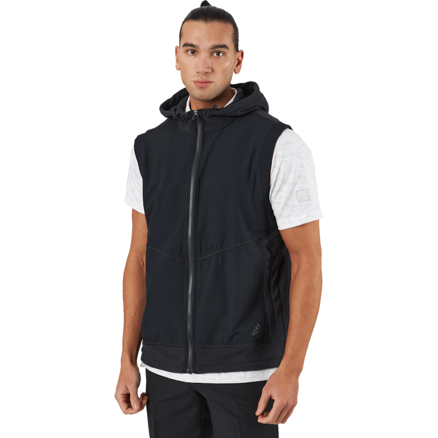 Statement Full-Zip Hooded Vest Black