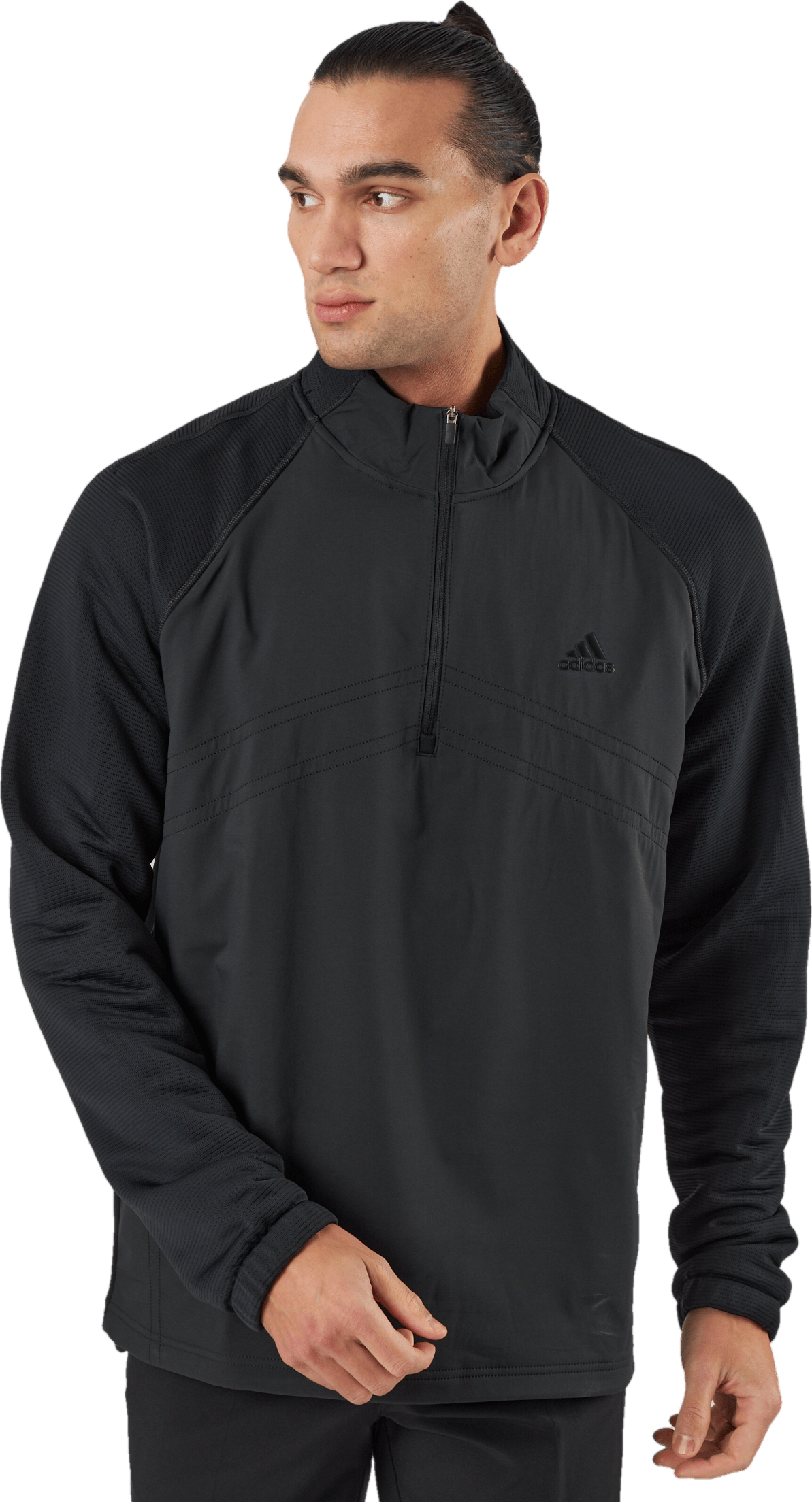 Stmnt 1/4 Zip Black, Male, Apparels, Shirts, Golf, Black, XL
