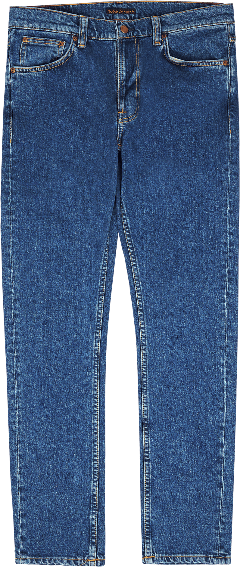 Nudie Jeans Lean Dean Plain Stone, Male, Kläder, Bottoms, Blå, 33"/32"
